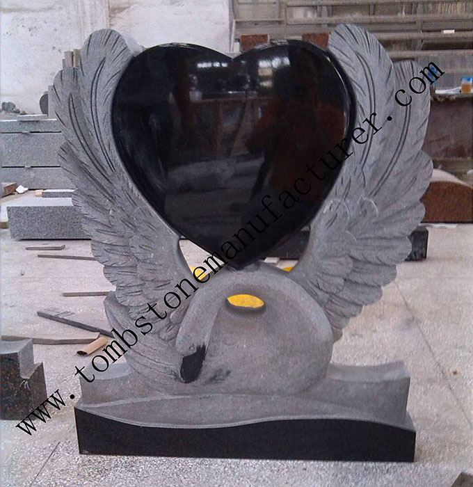 swan heart headstone1